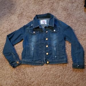 Girl's distressed Jean Jacket